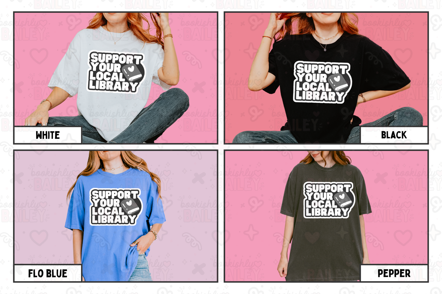 Support Your Local Library Bookish Tee