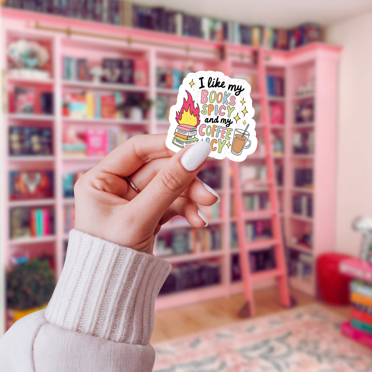 Books Spicy Coffee Icy - Sticker