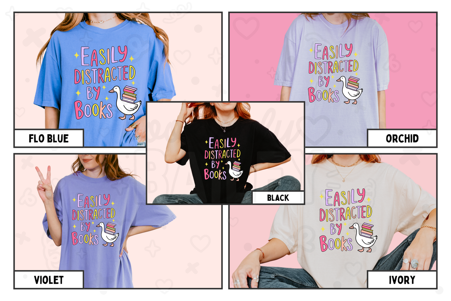 Easily Distracted By Books - Tee