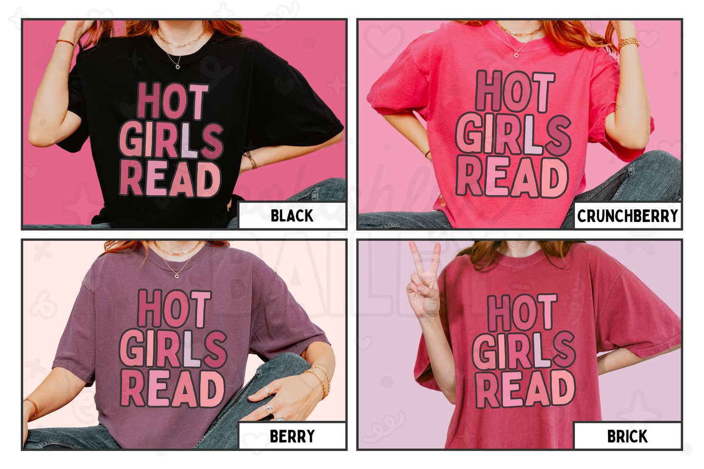 Hot Girls Read (Pink) - Tee