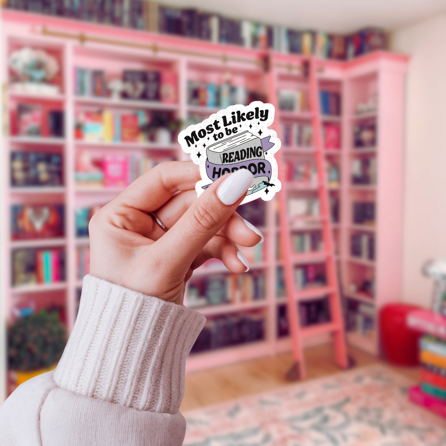 Most Likely Reading Horror Bookish Sticker