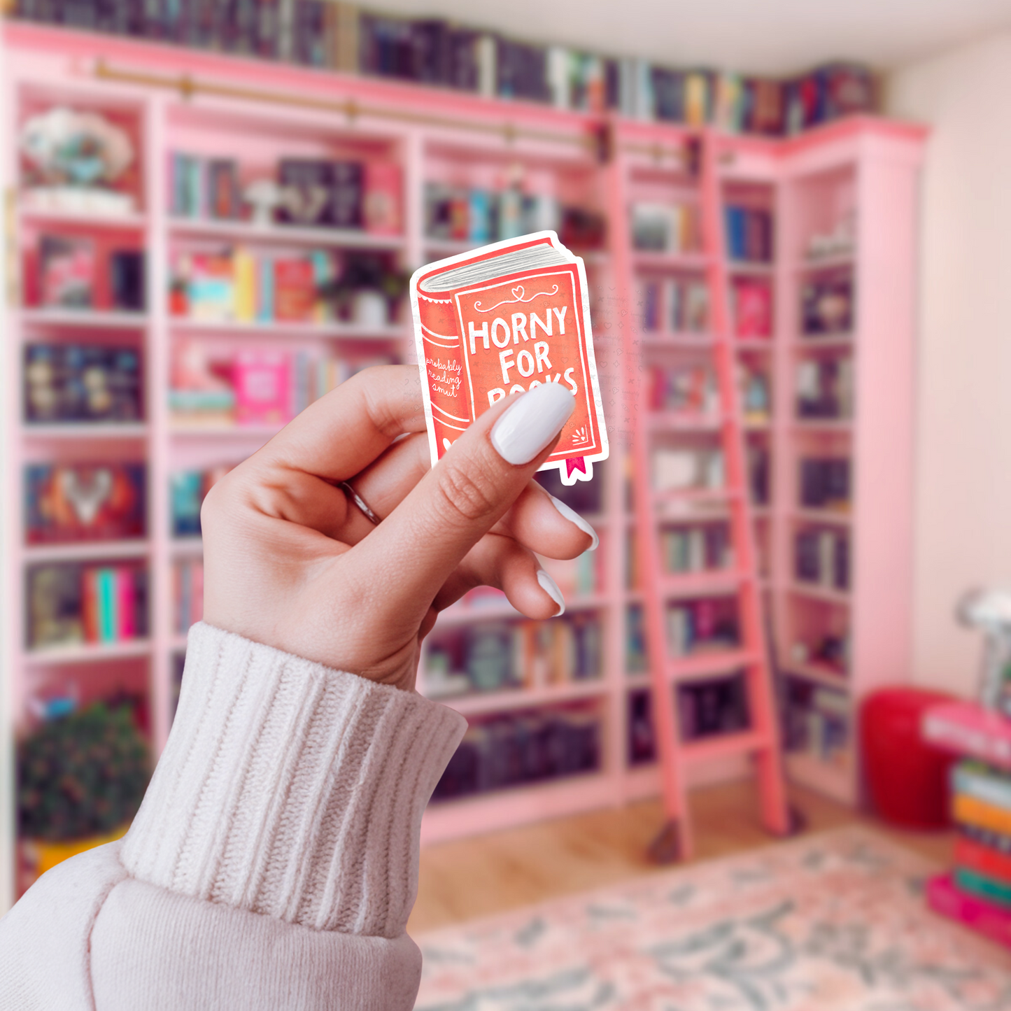 Horny For Books Bookish Sticker