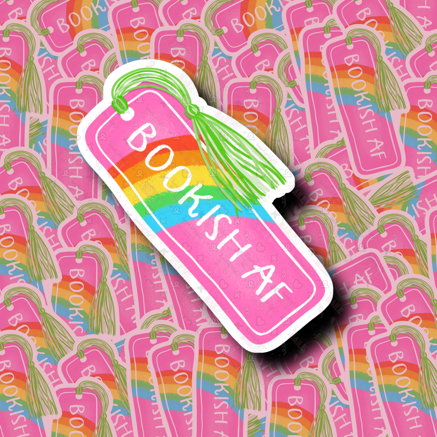 Bookish AF Bookmark Sticker