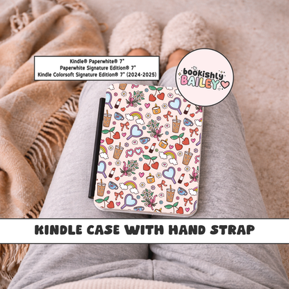 GirlyPop Magnetic Kindle Case With Hand Strap