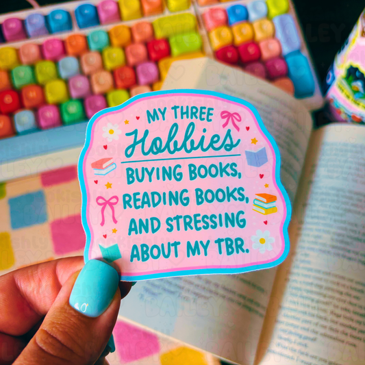 Bookish Hobbies Waterproof Vinyl Sticker