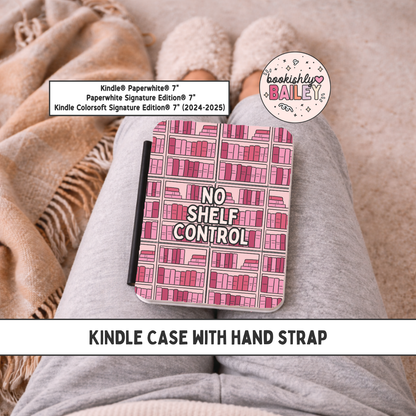 No Shelf Control Magnetic Kindle Case With Interior Hand Strap