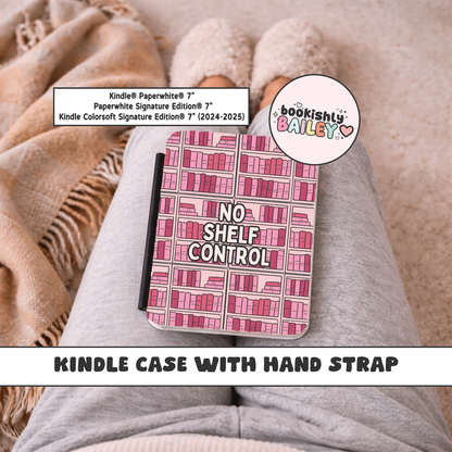No Shelf Control Magnetic Kindle Case With Interior Hand Strap