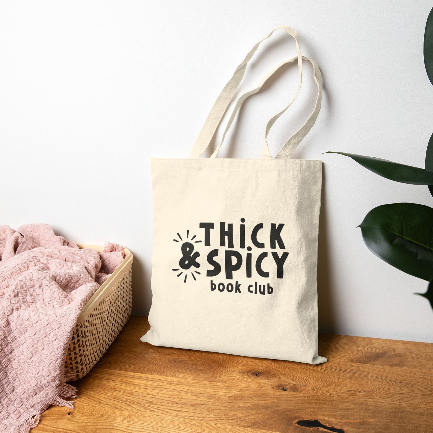 Thick & Spicy Logo Natural Cotton Canvas Tote Bag