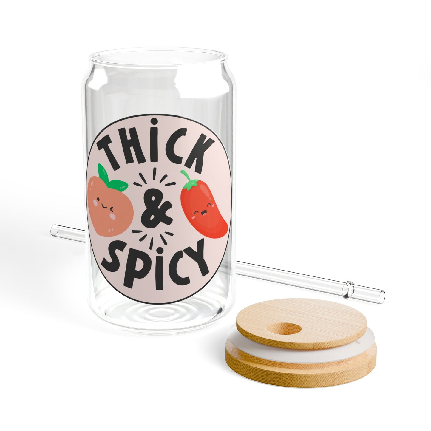 Thick & Spicy Logo Sipper Glass, 16oz