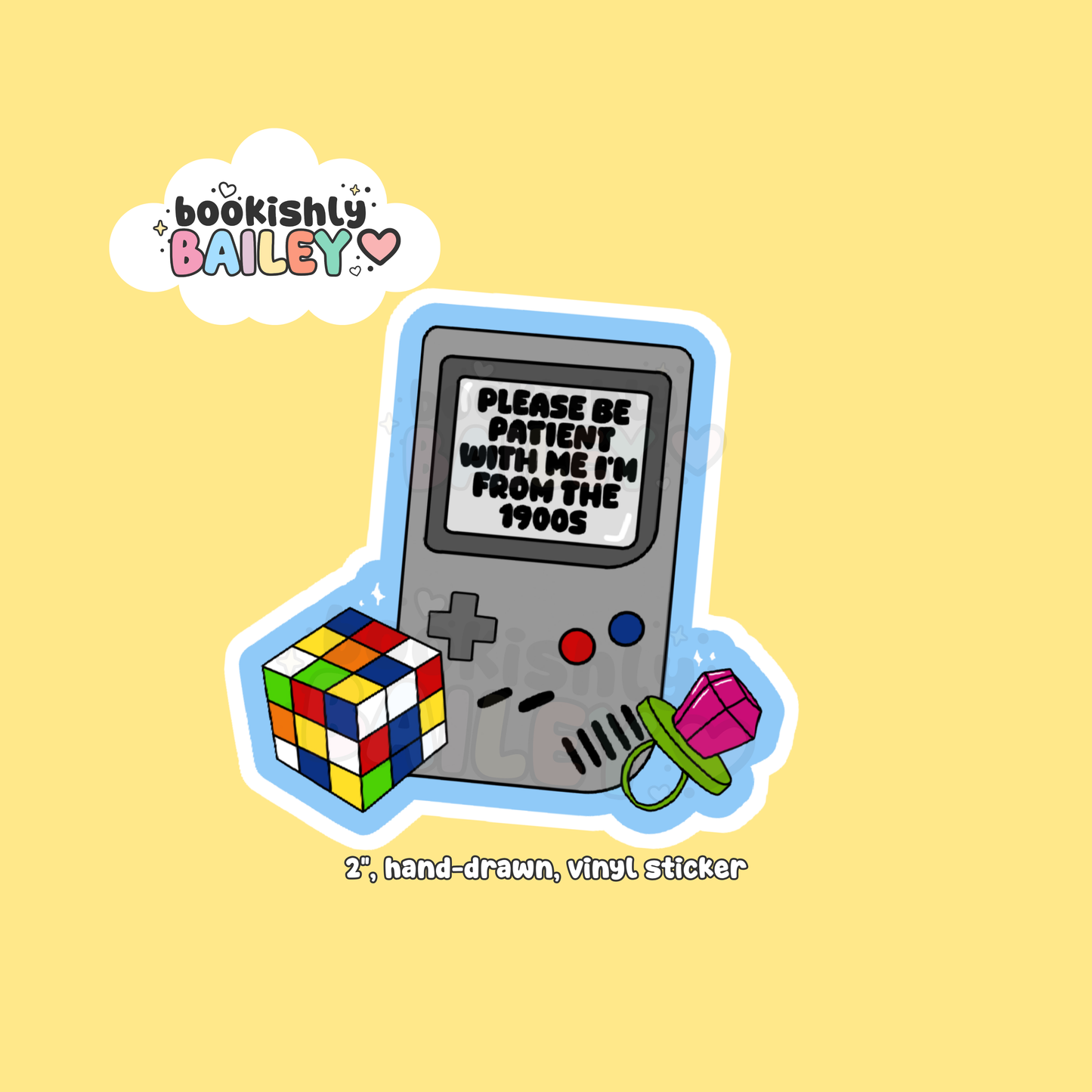 Please Be Patient, Hand-Drawn, Vinyl Sticker