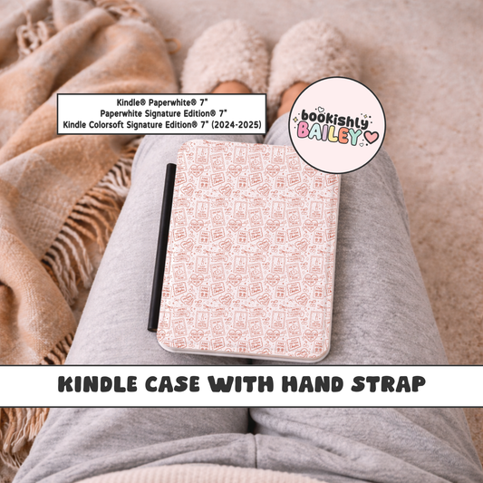 Romance Tropes Magnetic Kindle Case With Hand Strap