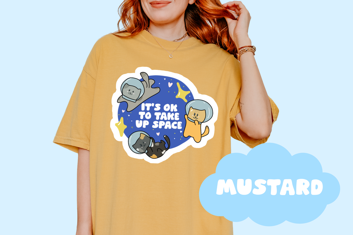 It's Ok To Take Up Space, Unisex, Comfort Colors, Trendy Tees, Positivity Apparel, Quotes