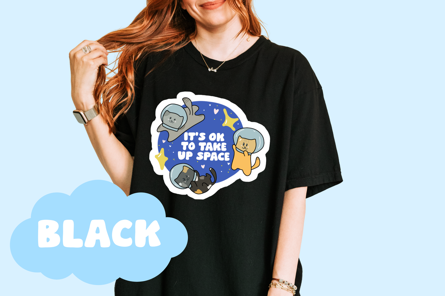 It's Ok To Take Up Space, Unisex, Comfort Colors, Trendy Tees, Positivity Apparel, Quotes