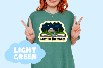 Lost In The Pages Unisex Comfort Colors Bookish Tee, Reader, Book Lover Gifts