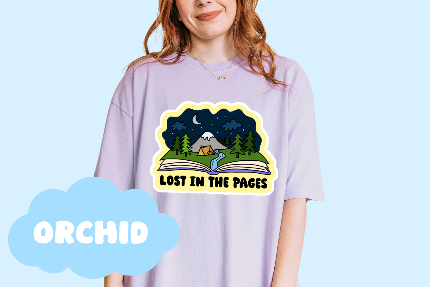 Lost In The Pages Unisex Comfort Colors Bookish Tee, Reader, Book Lover Gifts