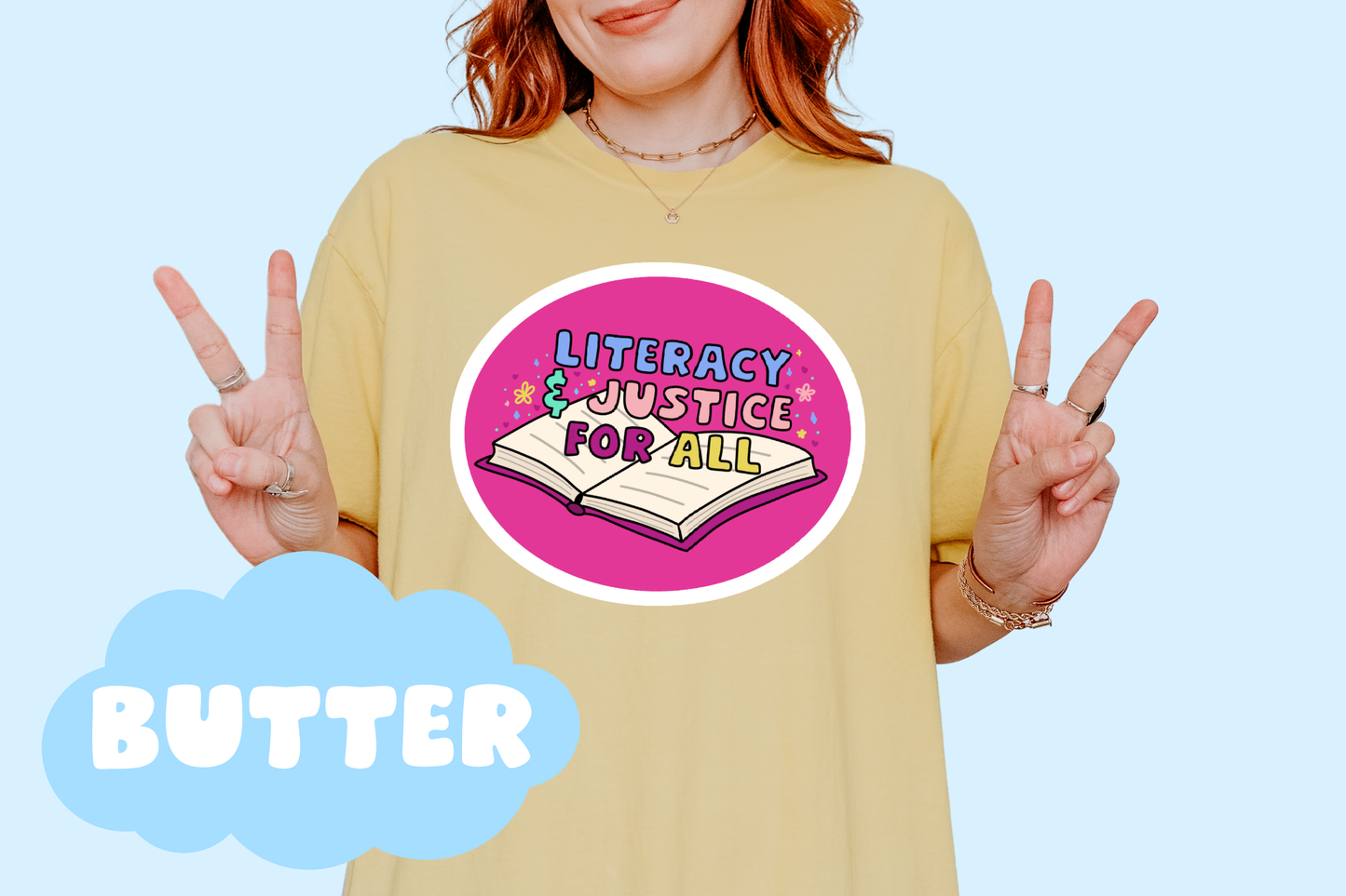 Literacy & Justice Unisex Comfort Colors, Bookish Tee, Political T-shirt, Reader Merch