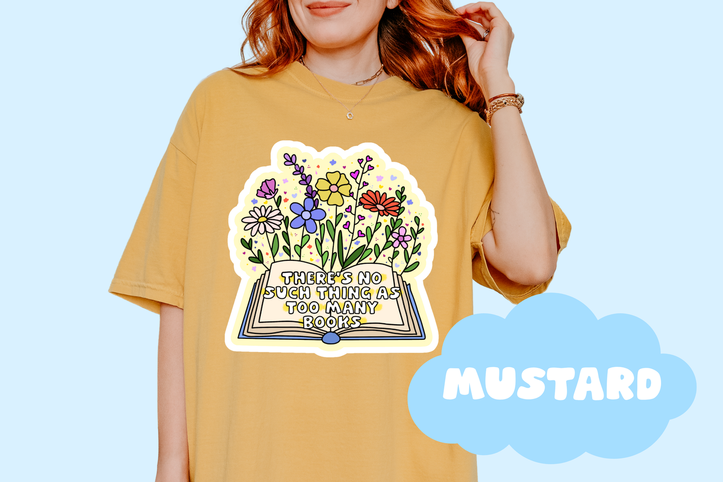 Too Many Books Unisex Comfort Colors, Bookish Tees, Reader Merch, Booktok, Trendy T-shirts, Book Lover Gifts