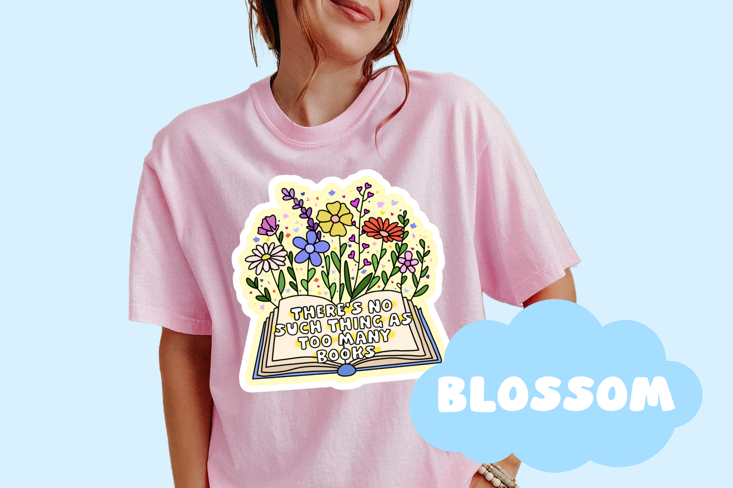 Too Many Books Unisex Comfort Colors, Bookish Tees, Reader Merch, Booktok, Trendy T-shirts, Book Lover Gifts