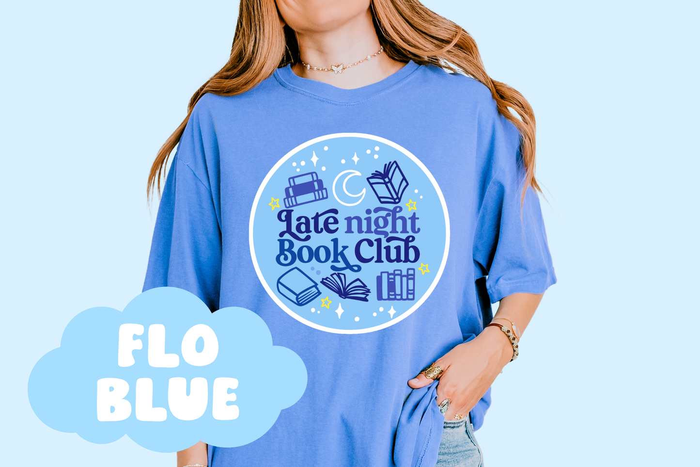 Late Night Book Club Unisex Comfort Colors, Bookish Tees, Reader Tees, Book Lover Merch, Gifts For Reader