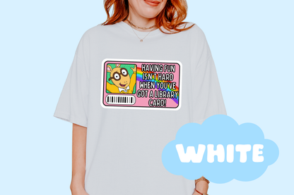 Library Card Unisex Comfort Colors, Library Tees, Book Lover Gifts, Bookish Merch, Reader