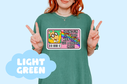 Library Card Unisex Comfort Colors, Library Tees, Book Lover Gifts, Bookish Merch, Reader