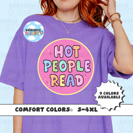 Hot People Read Unisex Comfort Colors, Bookish Tees, Reader Merch, Book Lover Gifts