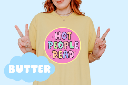 Hot People Read Unisex Comfort Colors, Bookish Tees, Reader Merch, Book Lover Gifts