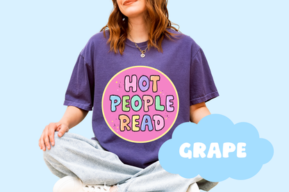 Hot People Read Unisex Comfort Colors, Bookish Tees, Reader Merch, Book Lover Gifts