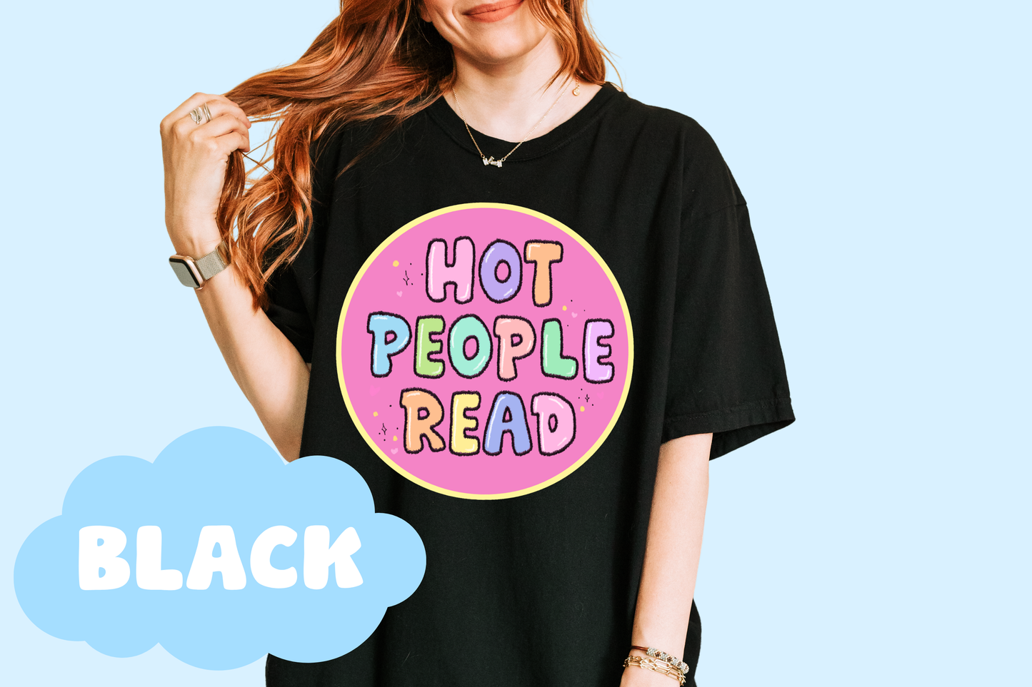Hot People Read Unisex Comfort Colors, Bookish Tees, Reader Merch, Book Lover Gifts