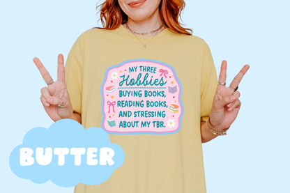 Book Hobbies Unisex Comfort Colors, Bookish Tees, Book Lover Gifts, Reader Merch