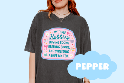 Book Hobbies Unisex Comfort Colors, Bookish Tees, Book Lover Gifts, Reader Merch