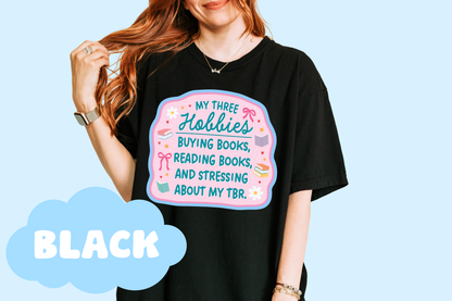 Book Hobbies Unisex Comfort Colors, Bookish Tees, Book Lover Gifts, Reader Merch