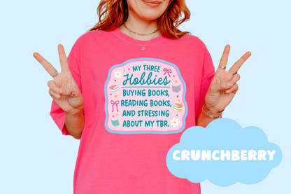 Book Hobbies Unisex Comfort Colors, Bookish Tees, Book Lover Gifts, Reader Merch