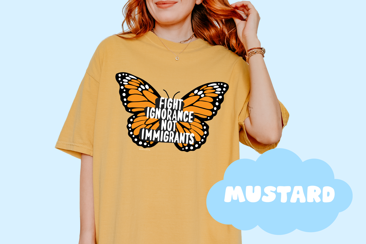 Fight Ignorance Not Immigrants Butterfly