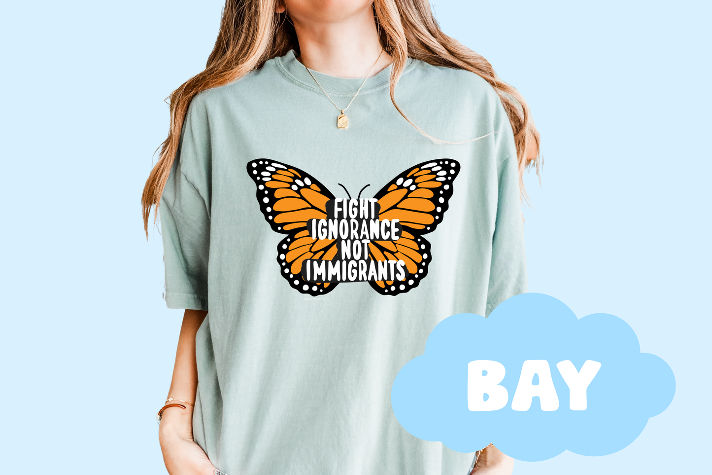 Fight Ignorance Not Immigrants Butterfly