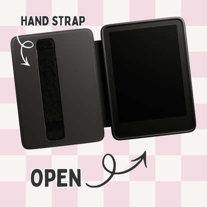 Booked & Busy Magnetic Kindle Case With Hand Strap