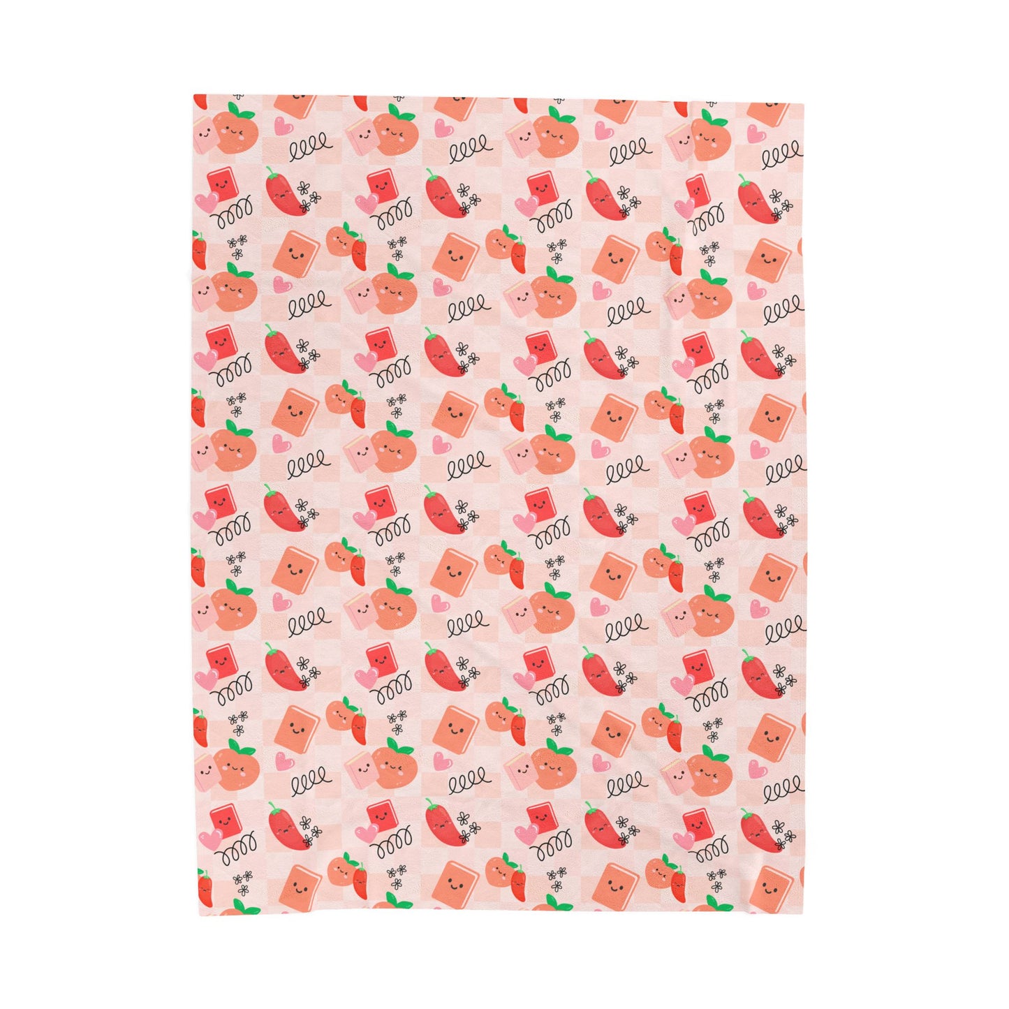 Peach & Pepper Velveteen Plush Blanket
