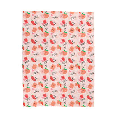 Peach & Pepper Velveteen Plush Blanket