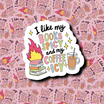 Books Spicy Coffee Icy - Sticker