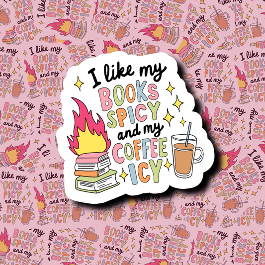 Books Spicy Coffee Icy - Sticker