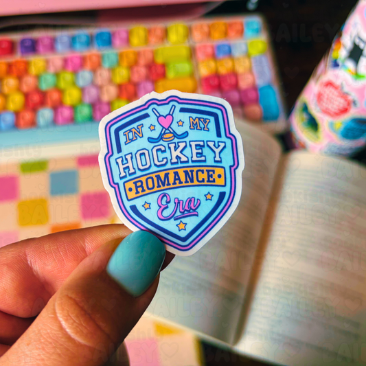 Hockey Romance Banner Waterproof Vinyl Sticker