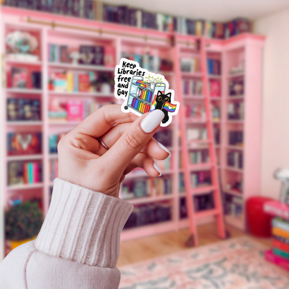 Keep Libraries Free And Gay - Sticker