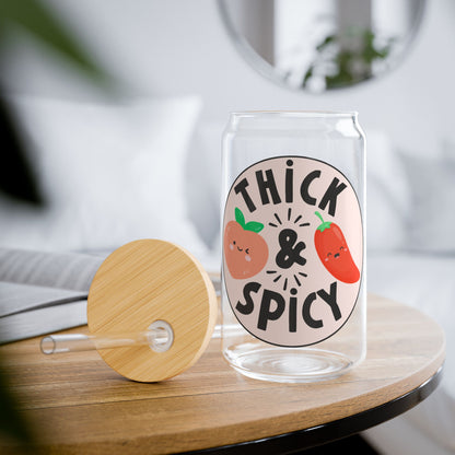 Thick & Spicy Logo Sipper Glass, 16oz