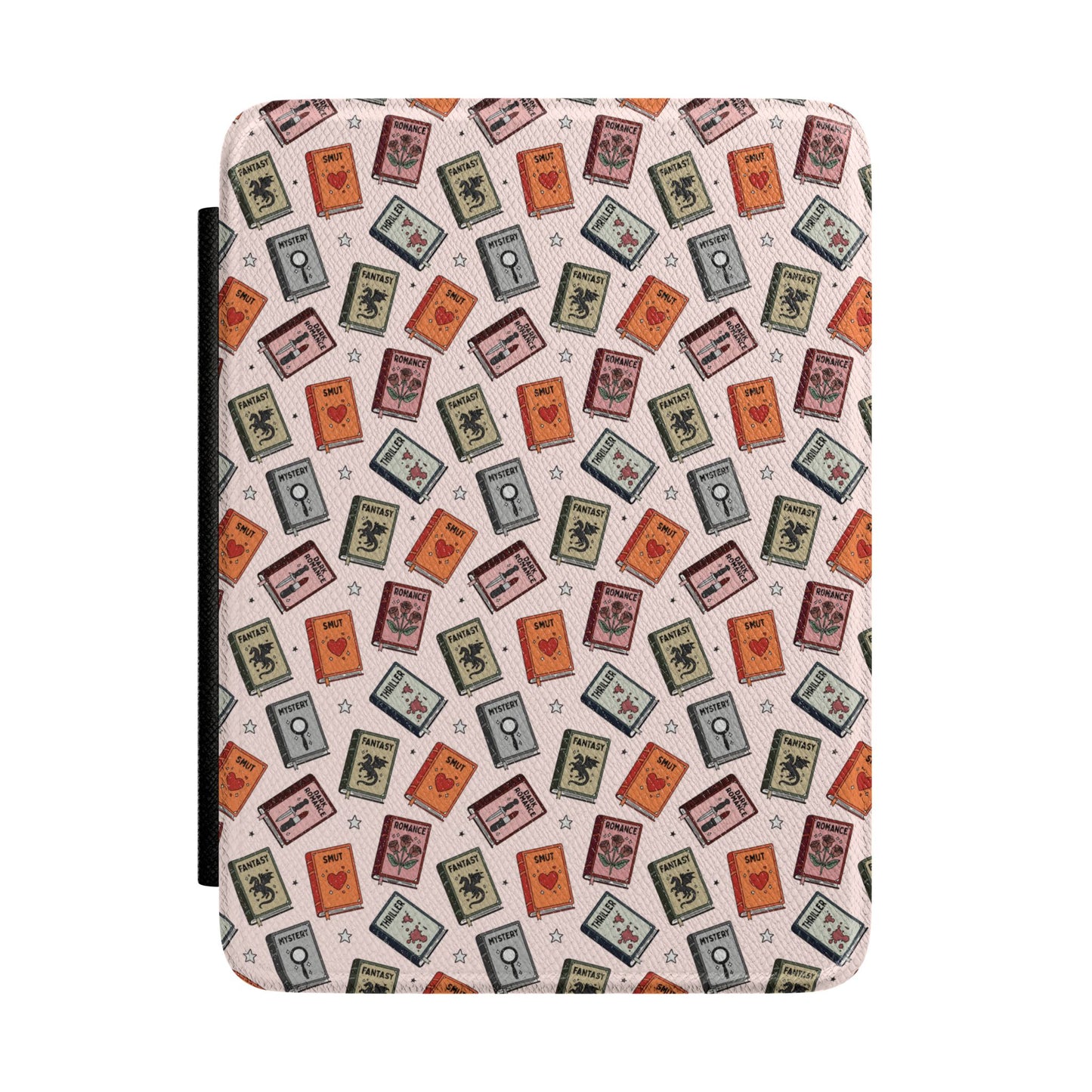 Book Genres Magnetic Kindle Case With Hand Strap