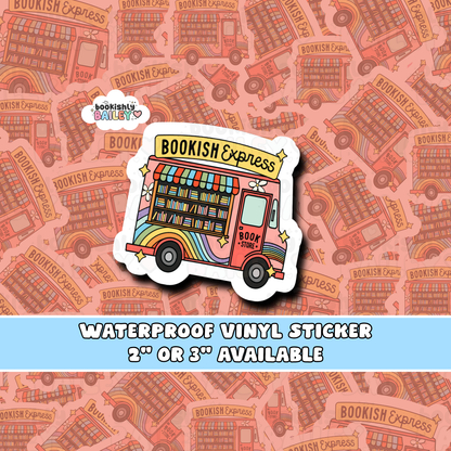 Bookish Express Waterproof Matte Vinyl Sticker