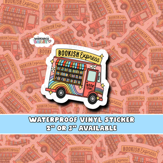 Bookish Express Waterproof Matte Vinyl Sticker