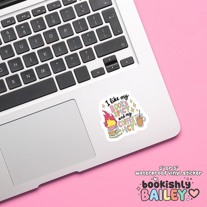 Books Spicy Coffee Icy Waterproof Matte Vinyl Sticker