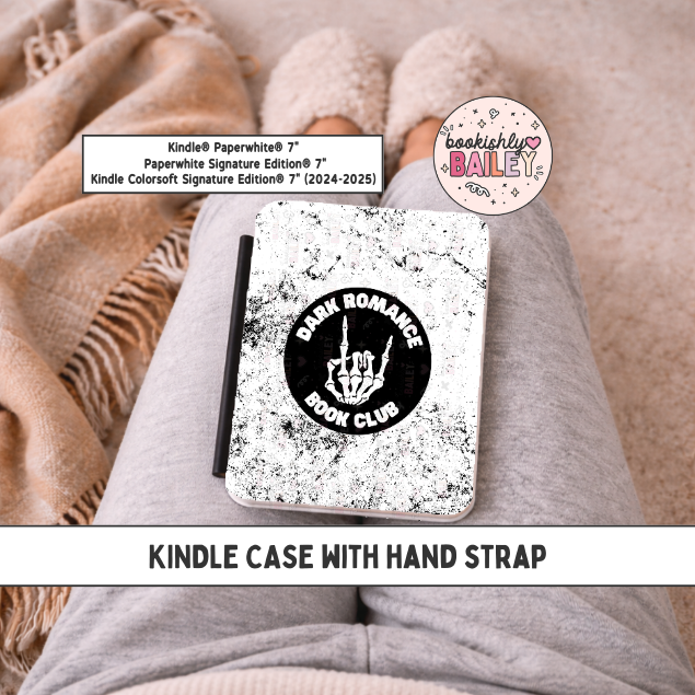 Dark Romance Book Club Magnetic Kindle Case With Hand Strap