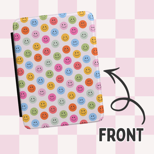 Colorful Smileys Magnetic Kindle Case With Hand Strap