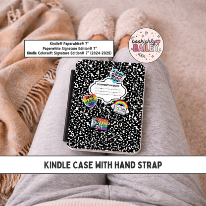Pride Composition Magnetic Kindle Case With Hand Strap